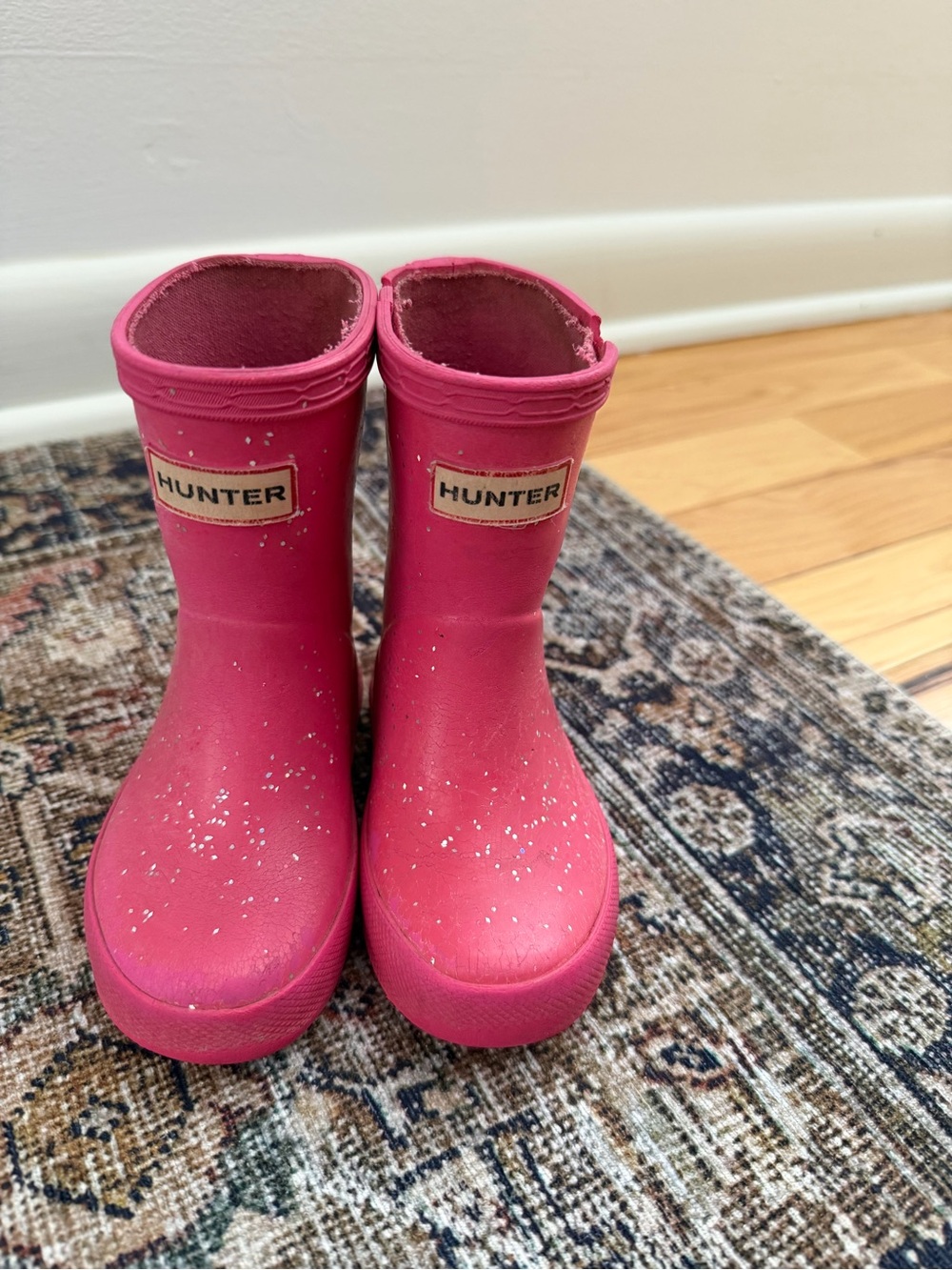 Toddler girl hunter rain boots size UK4 (5US)